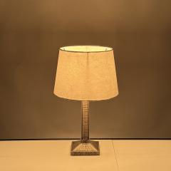 Small French Art Deco Wrought Iron Lamp by Henri Fournet - 4570682