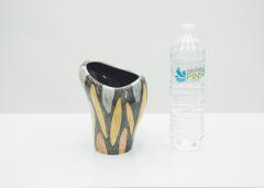 Small French art deco colorful ceramic vase 1940s - 1115006