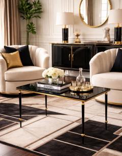 Small Glass Topped Cocktail Table - 4558117