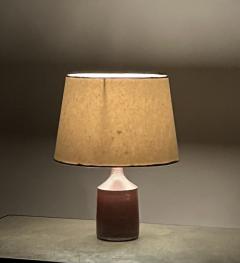 Small Glazed French Ceramic Cylinder Lamp - 3623673
