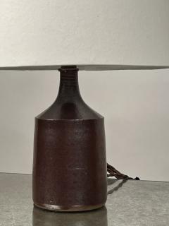Small Glazed French Ceramic Cylinder Lamp - 3623674