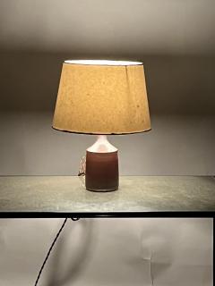 Small Glazed French Ceramic Cylinder Lamp - 3623676