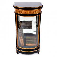 Small Gustavian D Shaped Console Display Cabinet - 169650