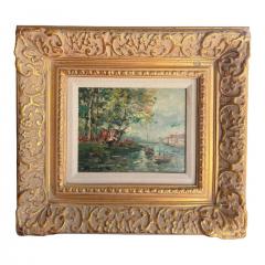 Small Impressionist European Seascape Oil Painting - 4815555