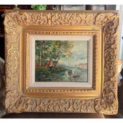Small Impressionist European Seascape Oil Painting - 4815640