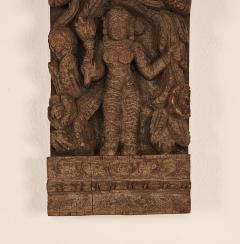 Small Indian 19th Century Sandalwood Carving of Goddess - 3409912