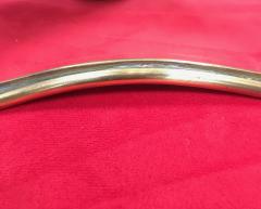 Small Italian Minimal Curvilinear Brass Mirror 1950s - 988218