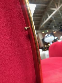 Small Italian Minimal Curvilinear Brass Mirror 1950s - 988221