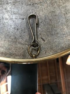 Small Italian Minimal Curvilinear Brass Mirror 1950s - 988226