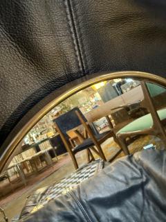 Small Italian Shield Mirror with Brass Trim 1950s - 4466849