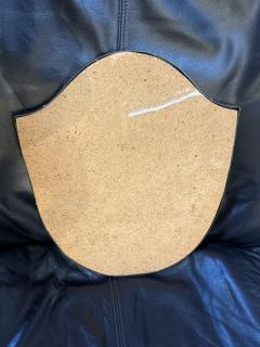 Small Italian Shield Mirror with Brass Trim 1950s - 4466852