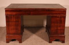 Small Mahogany Pedestal Desk 19th Century - 3720671