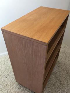 Small Mid Century Modern Bleached Cerused Oak Book Case - 1477242