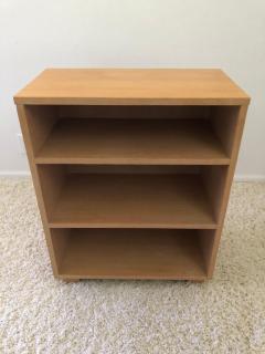 Small Mid Century Modern Bleached Cerused Oak Book Case - 1477243