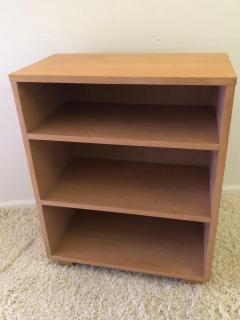 Small Mid Century Modern Bleached Cerused Oak Book Case - 1477263