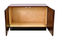 Small Mid Century Two Door Lowboard on Black Base - 2650468
