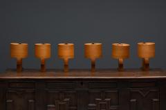 Small Mid Century Veneer Table Lamps 1960s - 4606561