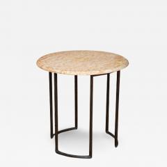 Small Occasional Bronze Center Side Table With Marble Top - 2838745