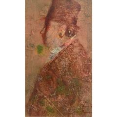 Small Original Jean Charles Bouloc Oil Painting of a Gentleman - 4549789