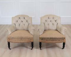 Small Pair of 19th Century Napoleon III Chairs Ready to Upholster - 4663443