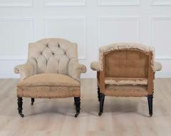 Small Pair of 19th Century Napoleon III Chairs Ready to Upholster - 4663466