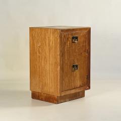 Small Patinated Walnut Midcentury Night Stand or Cabinet - 3680108