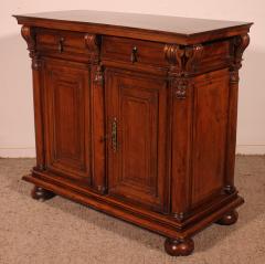 Small Renaissance Buffet In Walnut 17th Century From France - 3629802