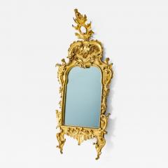 Small Rococ carved and gilded leaf mirror with original silvered mirror  - 2730090