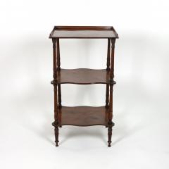 Small Scale Mahogany Triple Tier tag re English circa 1870 - 3691774