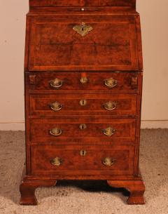 Small Secretary In Burl Walnut With Dome 18 Century - 2201304