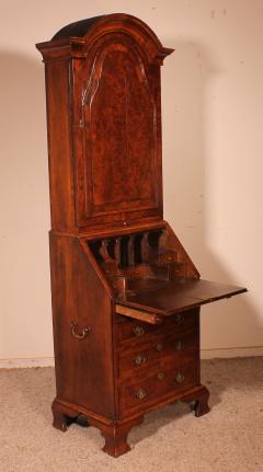 Small Secretary In Burl Walnut With Dome 18 Century - 2201308