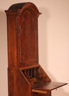 Small Secretary In Burl Walnut With Dome 18 Century - 2201312