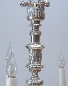 Small Silvered Bronze Louis XIV Style Chandelier circa 1890 - 586423