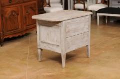 Small Swedish Transitional 1790s Painted Sideboard with Drawer and Double Doors - 3498414