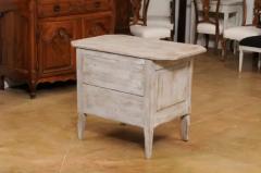 Small Swedish Transitional 1790s Painted Sideboard with Drawer and Double Doors - 3498417