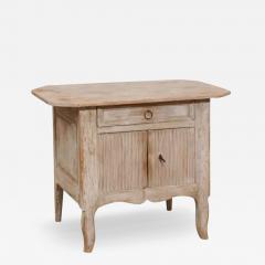 Small Swedish Transitional 1790s Painted Sideboard with Drawer and Double Doors - 3511638