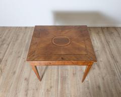 Small Table Veneered In Olive Wood And Inlaid In Different Woods 18th Century - 4205536