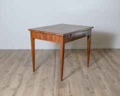 Small Table Veneered In Olive Wood And Inlaid In Different Woods 18th Century - 4205587