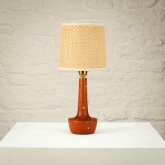 Small Teak and Brass Table Lamp Denmark 1960s - 2775393