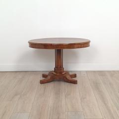 Small Victorian Burl Walnut Pedestal Table England circa 1870 - 4154679