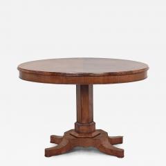 Small Victorian Burl Walnut Pedestal Table England circa 1870 - 4159292
