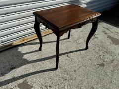 Small Walnut Side Table with Glass Top Serving Tray - 4365241