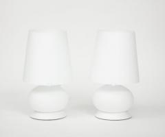 Small White Glass Table Lamps by Max Ingrand for Fontana Arte Model 1853 Italy - 2967737