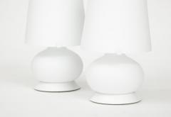 Small White Glass Table Lamps by Max Ingrand for Fontana Arte Model 1853 Italy - 2967738