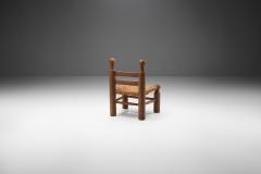Small Wood and Wicker Chair by a European Cabinetmaker Europe ca 1950s - 2424066