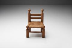 Small Wood and Wicker Chair by a European Cabinetmaker Europe ca 1950s - 2424069