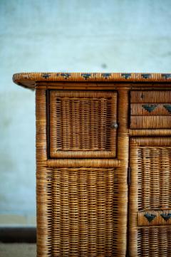 Small Woven Bamboo Sideboard - 4572253