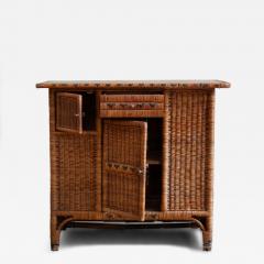 Small Woven Bamboo Sideboard - 4582381