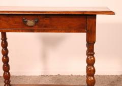 Small Writing Table side Table In Walnut 17th Century - 3373192