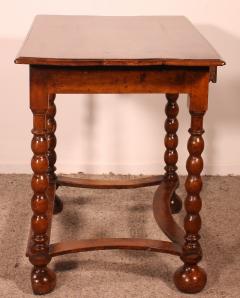 Small Writing Table side Table In Walnut 17th Century - 3373198